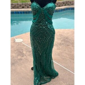 NMA Couture Formal Dress Size 4 Emerald Green Prom, Homecoming-Read description!